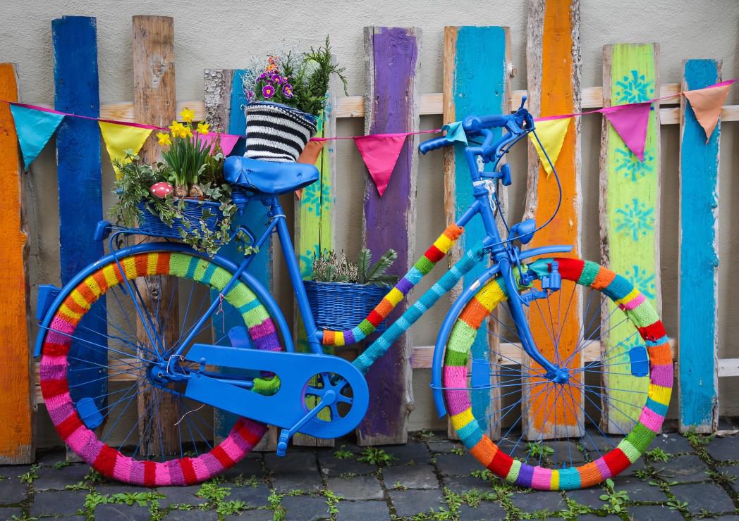 Puzzle Krásny farebný bicykel