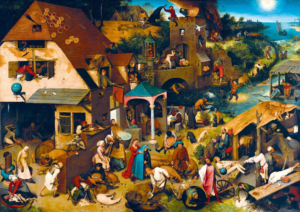 Puzzle Pieter Bruegel, o Velho - provérbios holandeses