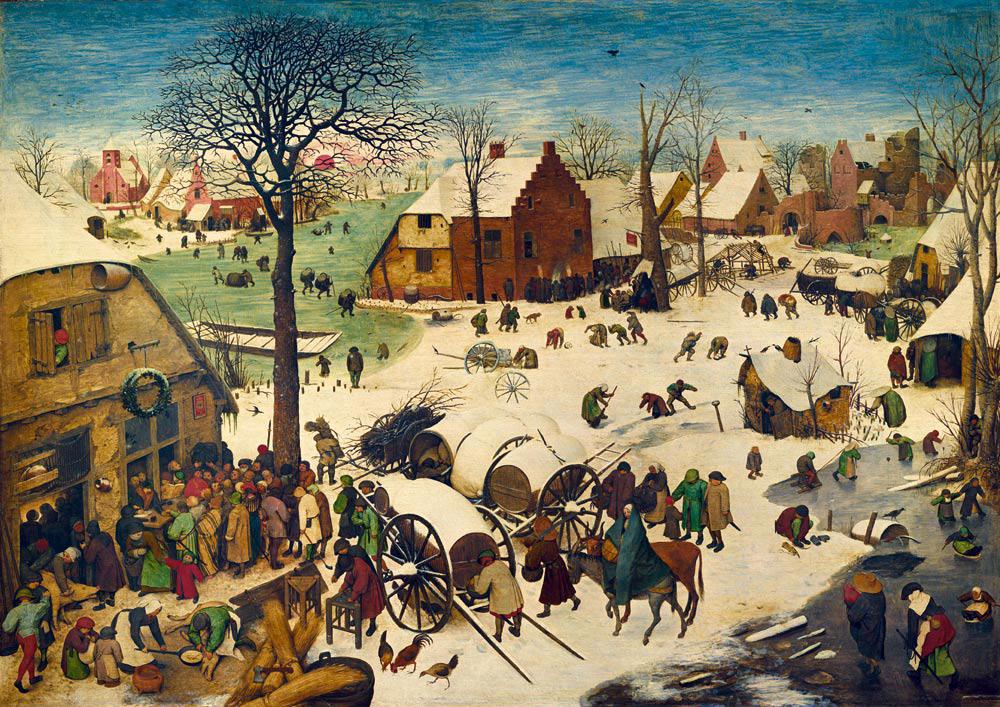 Puzzle Pieter Bruegel: Sčítanie ľudu v Betleheme