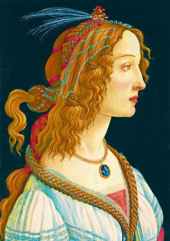 Puzzle Sandro Botticelli - Idealized Portrait of a Lady, 1