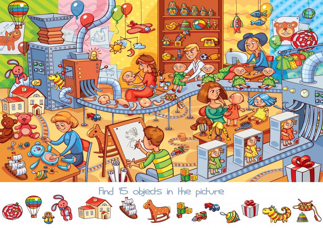 Puzzle Search and Find Collection: The Toy Factory, 150 pieces