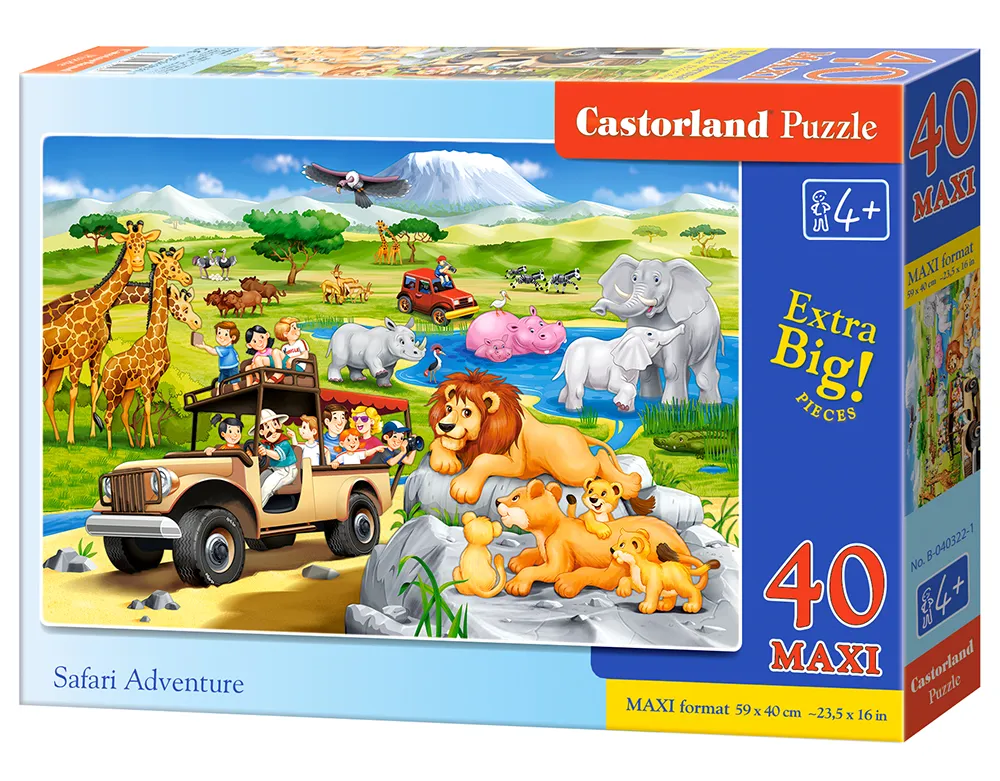 Puzzle Safari-avontuur 40 maxi