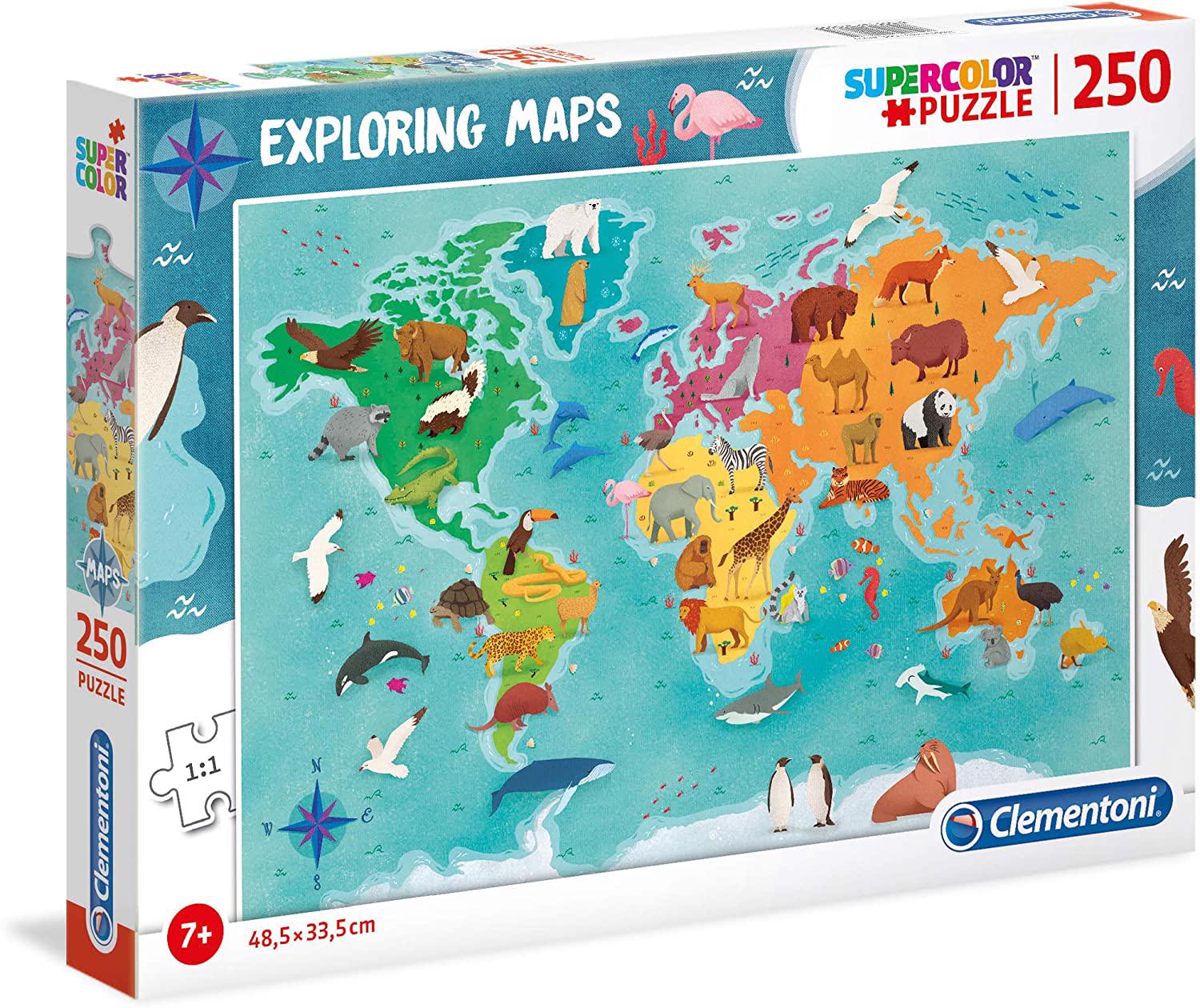 Puzzle EXPLORING MAPS Animals in the World