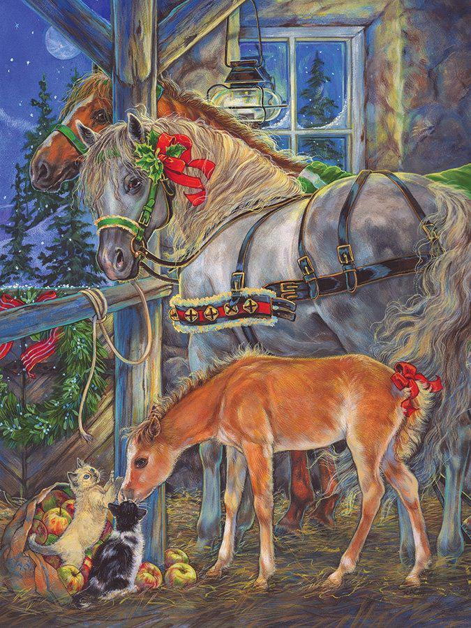 Puzzle Holiday Horsies 275