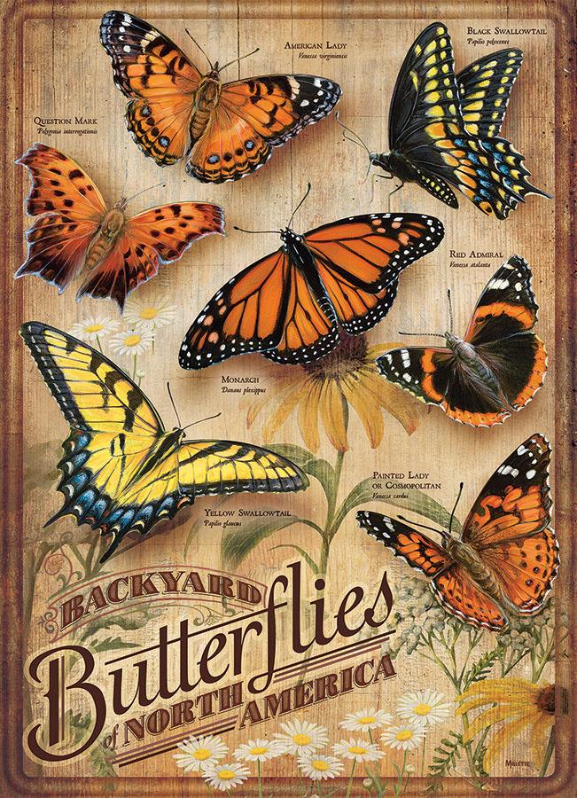 Puzzle Motyle z ogrodów Ameryki Północnej. Puzzle XXL, 500 elementów