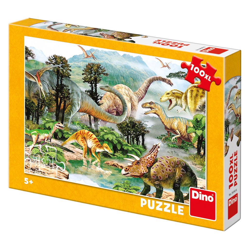 Puzzle Život dinosaurov 100 XL