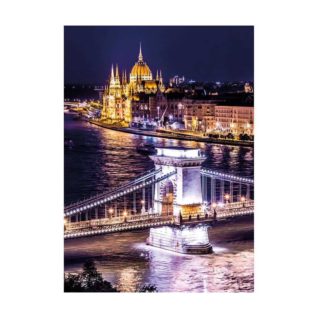 Puzzle Budapest at night