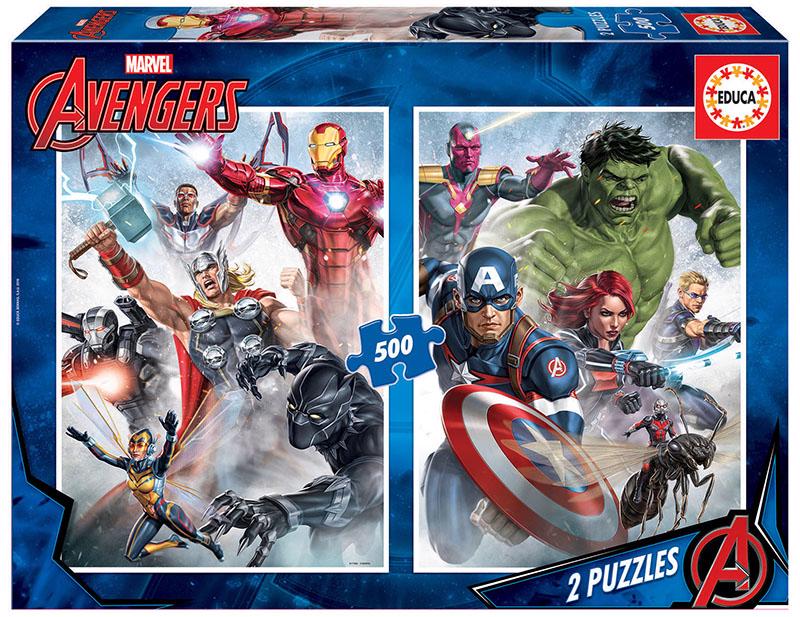 Puzzle 2x500 Avengers