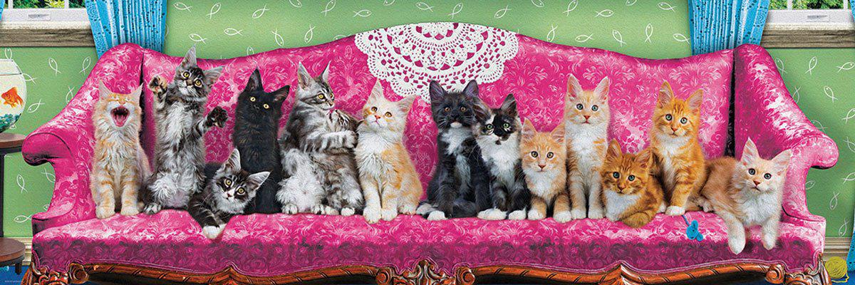 Puzzle Kitty Cat Couch