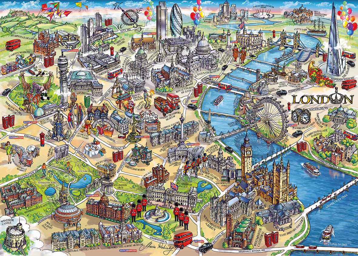 Puzzle Maria Rabinky: Londýnské památky