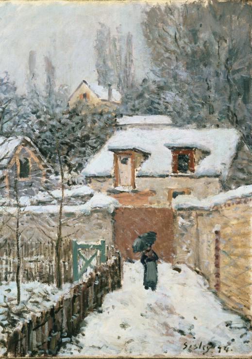 Puzzle Alfred Sisley: La neige à Louveciennes, 1878