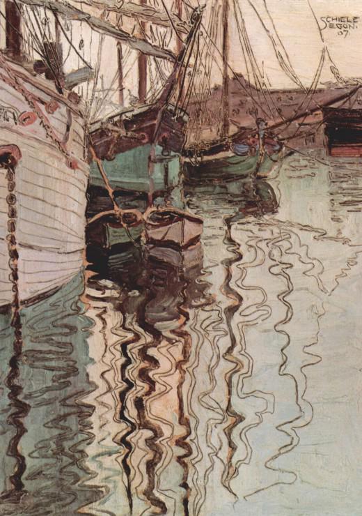 Puzzle Egon Schiele: Flüge im Wasser in Port de Tries