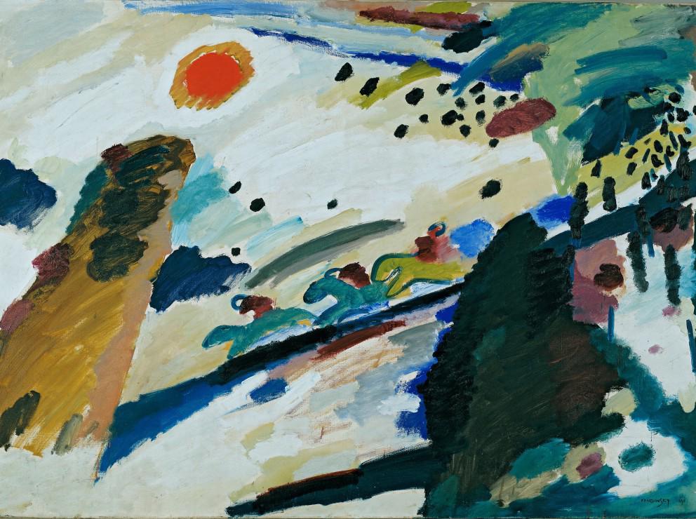 Puzzle Wassily Kandinsky: Paisaje romántico, 1911