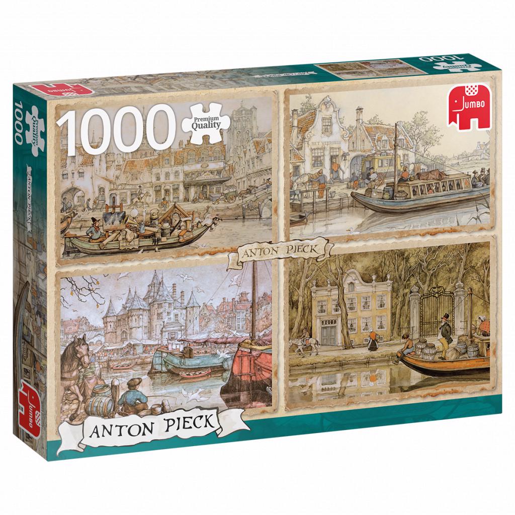 Puzzle Anton Pieck: Kanálové lodě