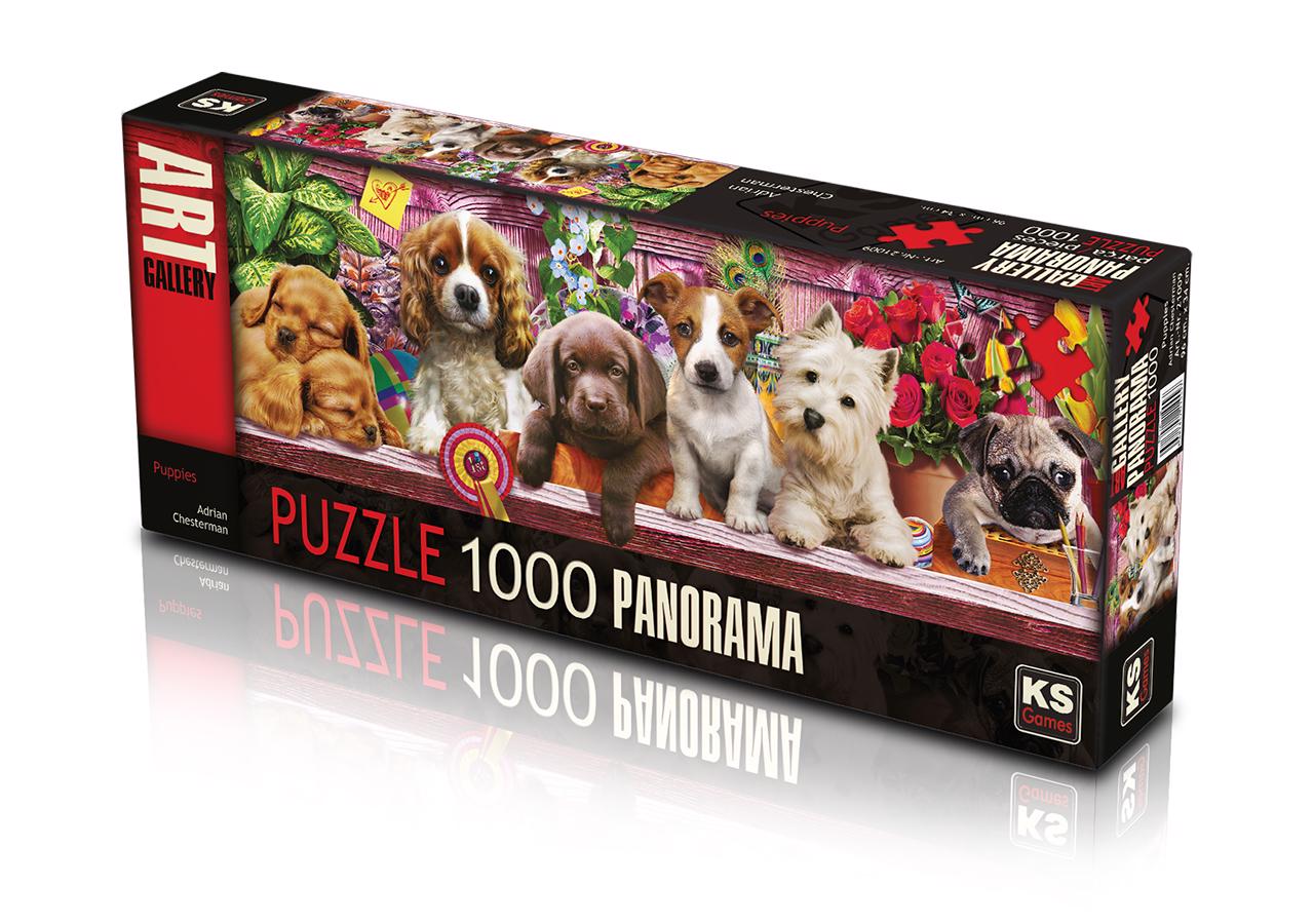 Puzzle Adrian Chesterman: Puppies panorama
