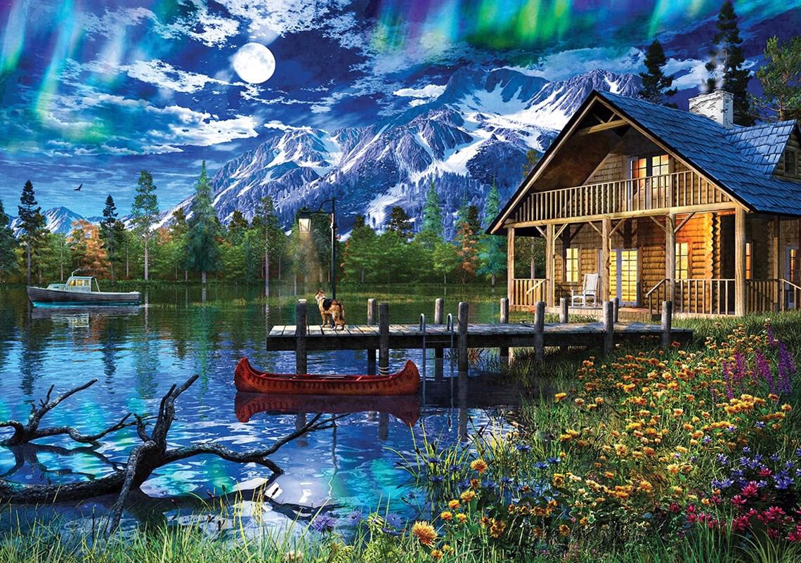 Puzzle Davison: Moonlit Lake House 3000