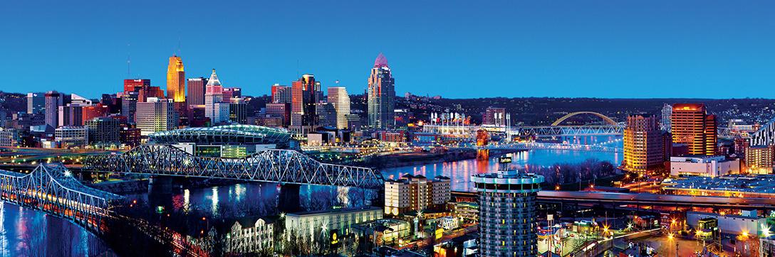 Puzzle Cincinnati esti panorámaképe, Ohio