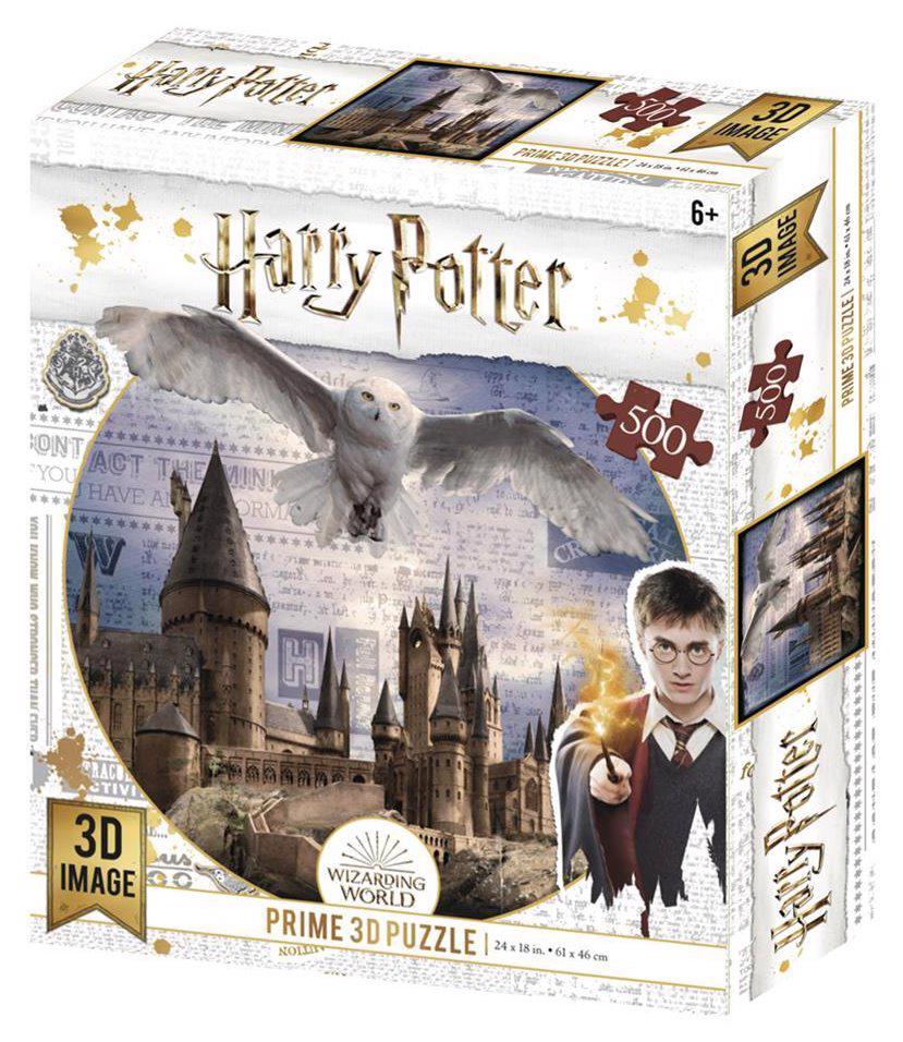Puzzle 3D effect: Harry Potter: Hogwarts Castle & Hedwig, 500 pieces