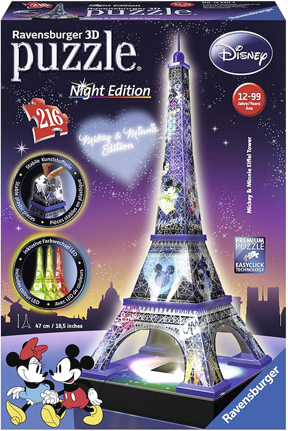 Teleurgesteld Assortiment kubus Puzzle Eiffeltoren Disney 3D LED | PuzzleMania.nl