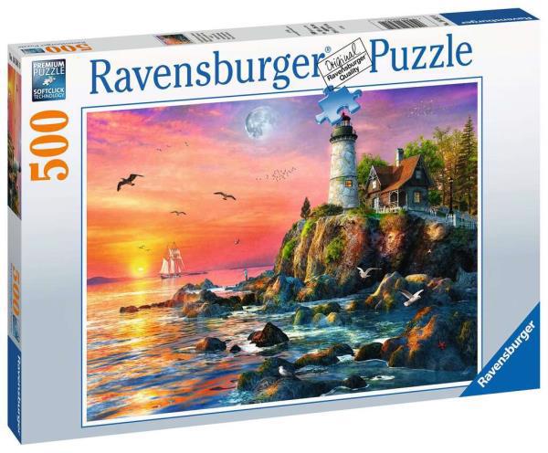 Puzzle Lighthouse at sunset