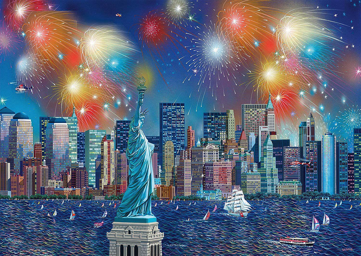 Puzzle Chen: Statue of Liberty with Fireworks