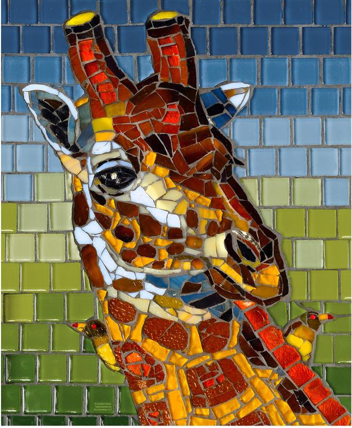 Puzzle Stained Glass Giraffe