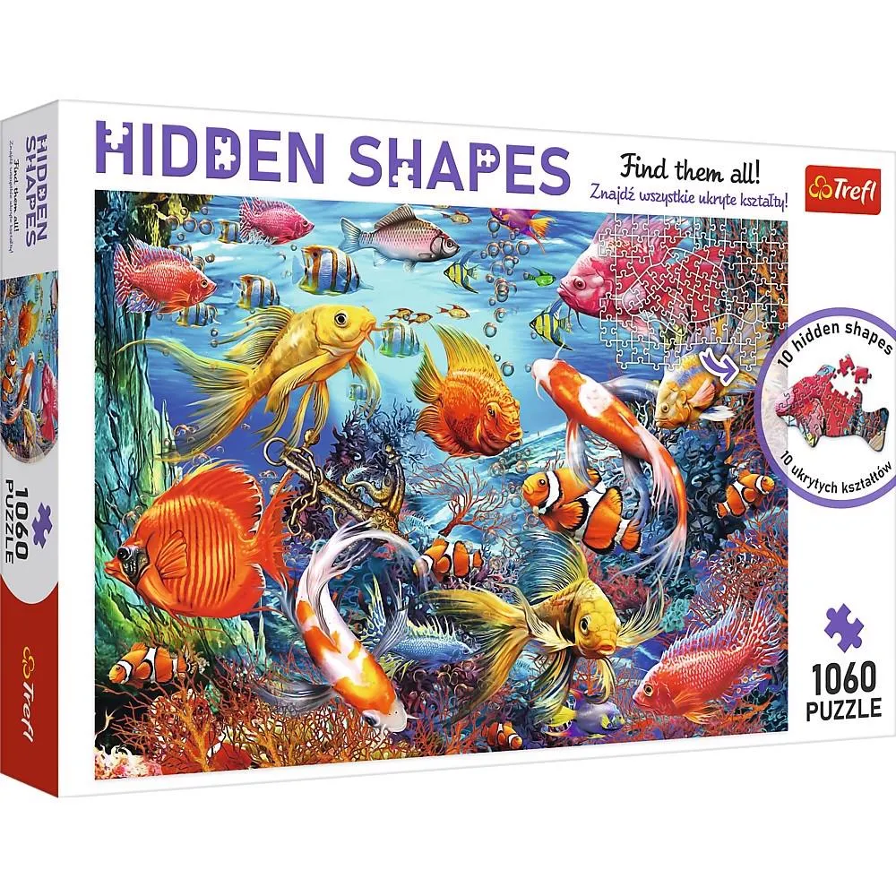Puzzle Hidden Shapes Underwater life