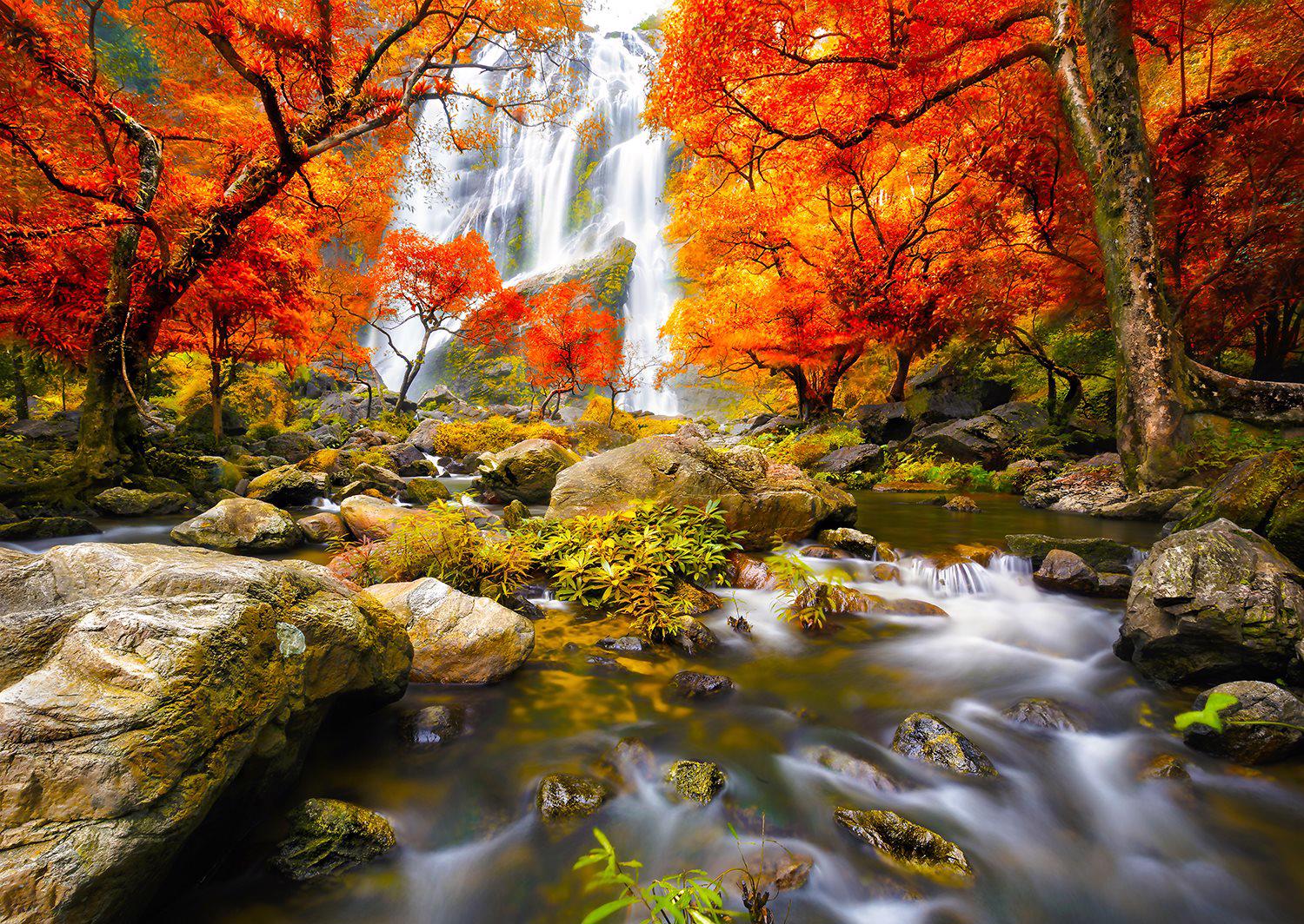 Puzzle Осенний водопад