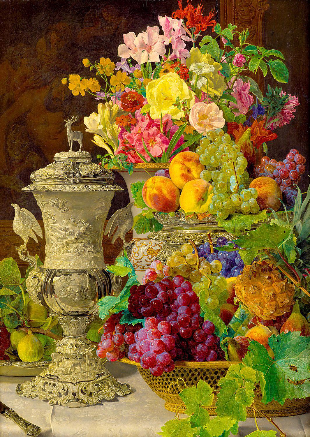 Puzzle Ferdinand Georg Waldmuller: Still Life with Fruits