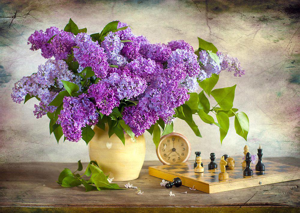 Puzzle Lilas et échecs