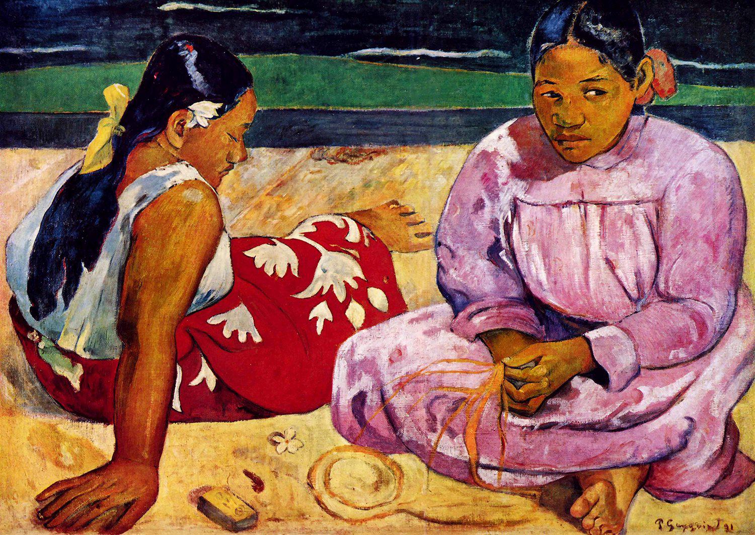 Puzzle Paul Gauguin: Tahiti nők a tengerparton