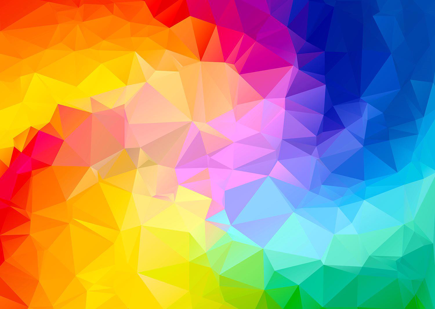 Puzzle Полигональный вихрь градиента радуги