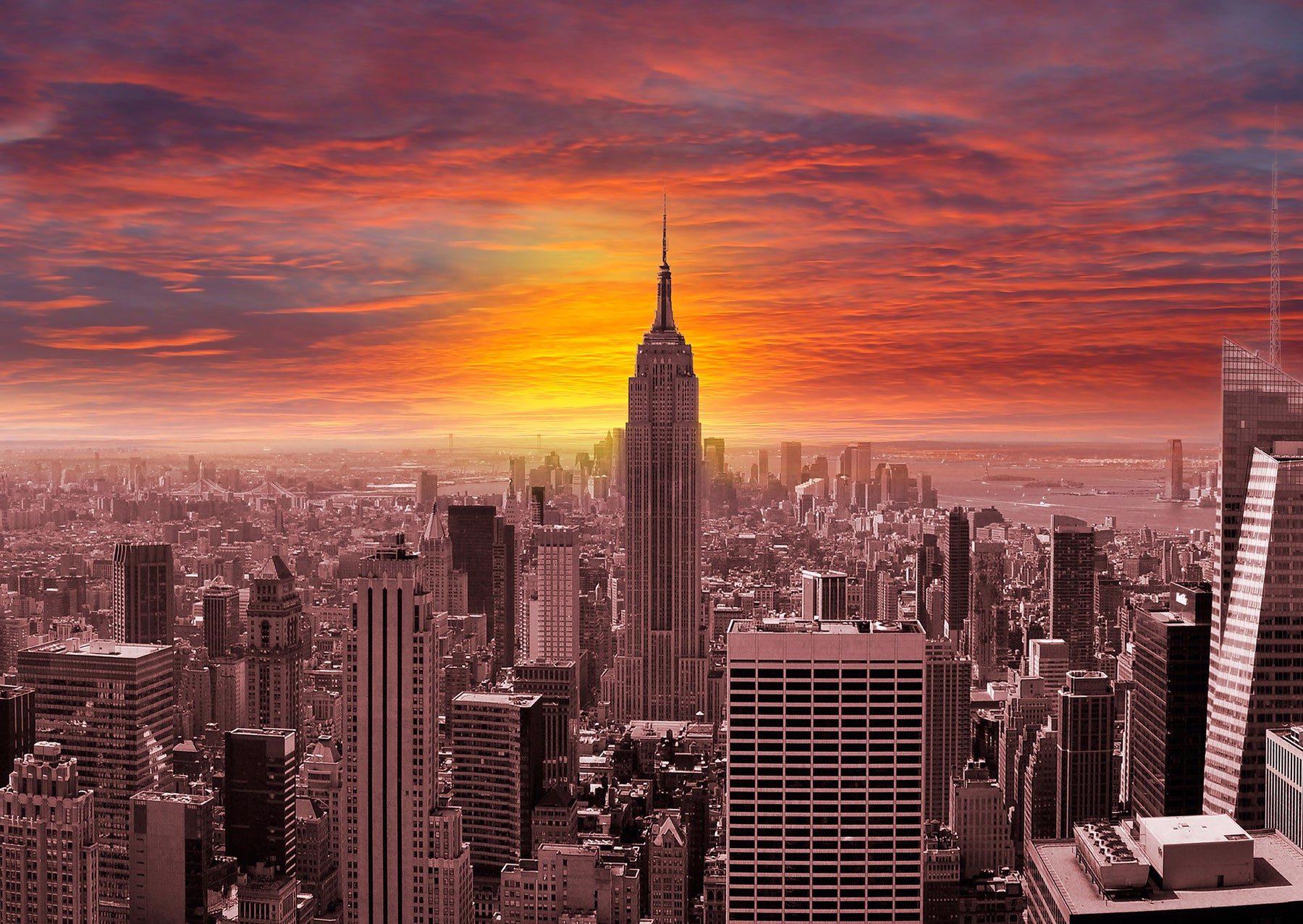 Puzzle Закат над горизонтом Нью-Йорка