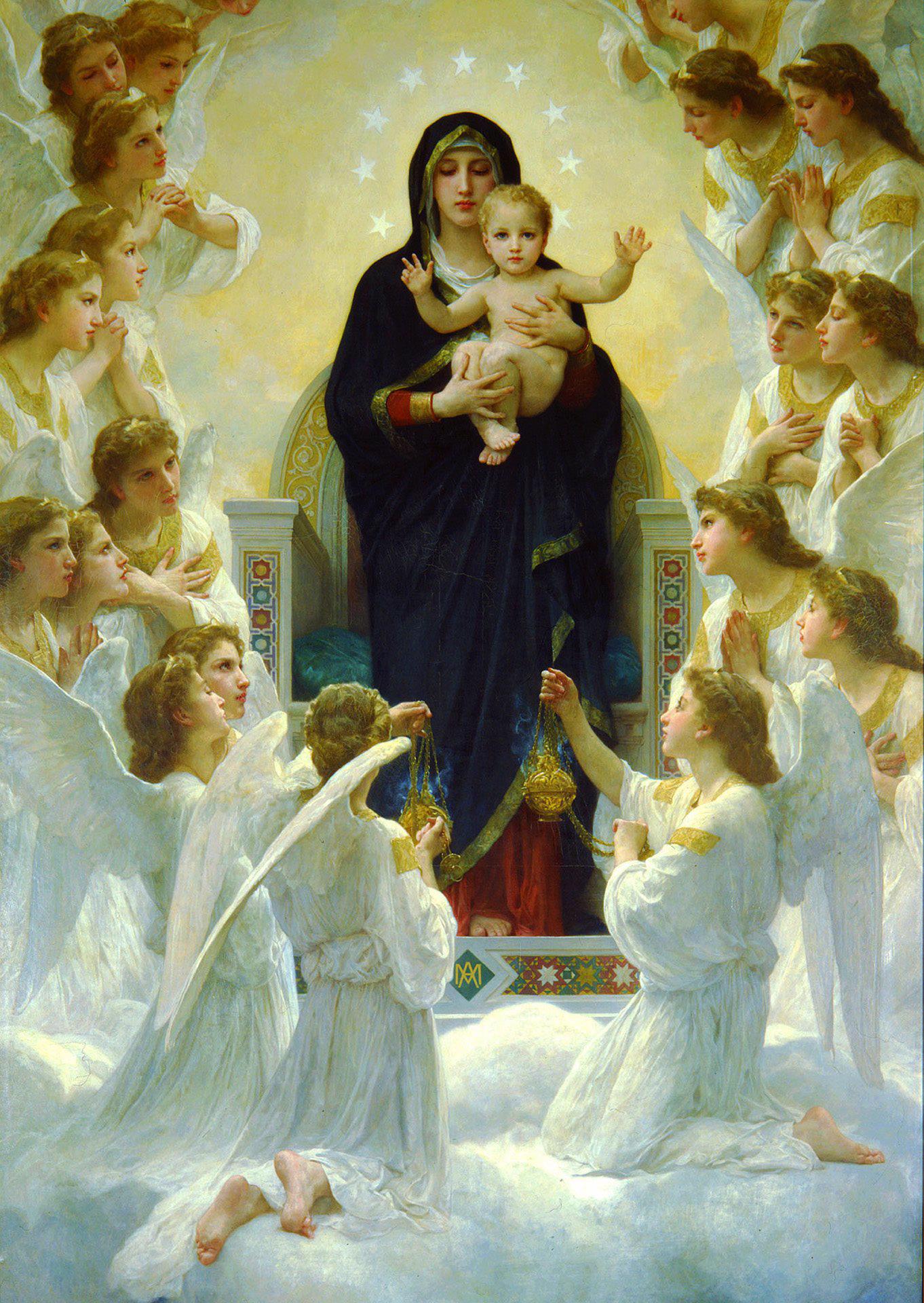 Puzzle William Bouguereau: Djevica s anđelima