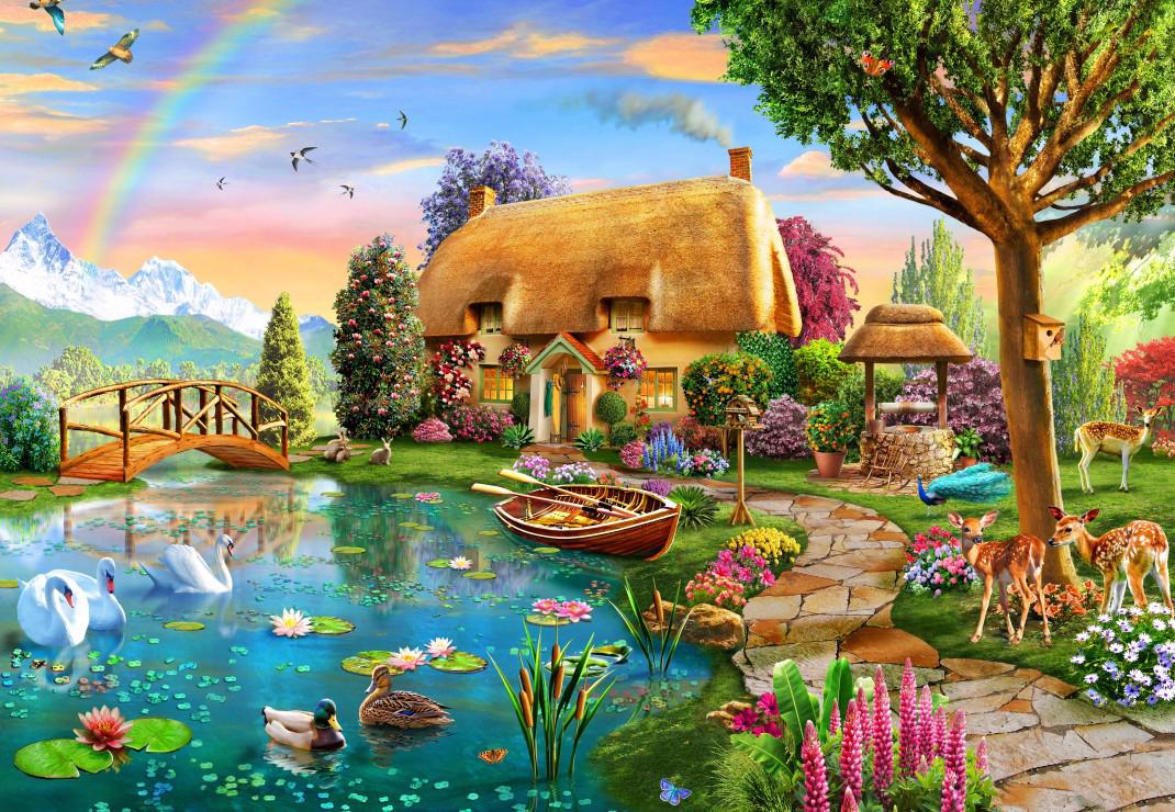 Puzzle Lakeside Cottage II Drossel 1000