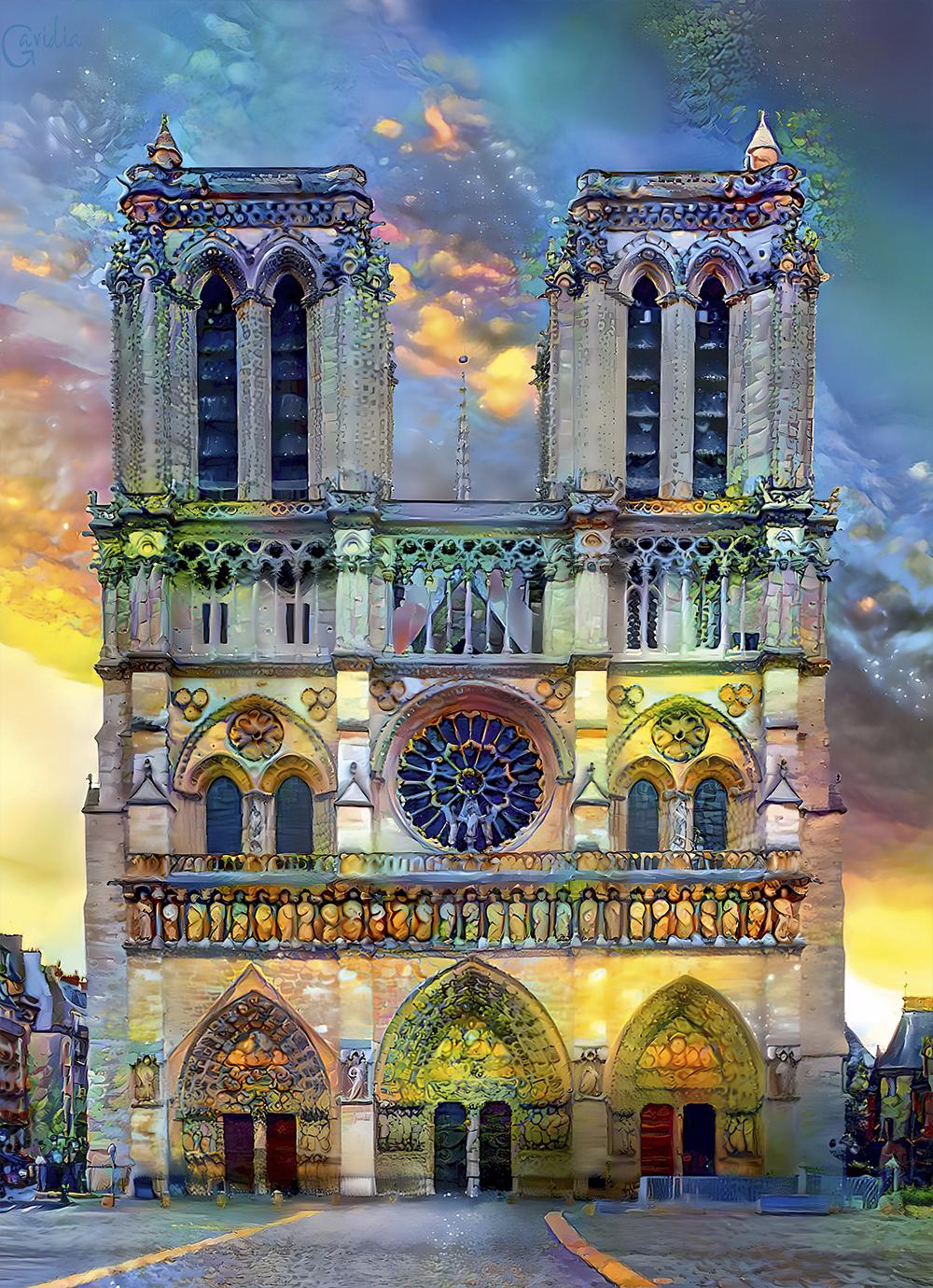 Puzzle Catedral de Notre-Dame de París, 1 000 piezas 