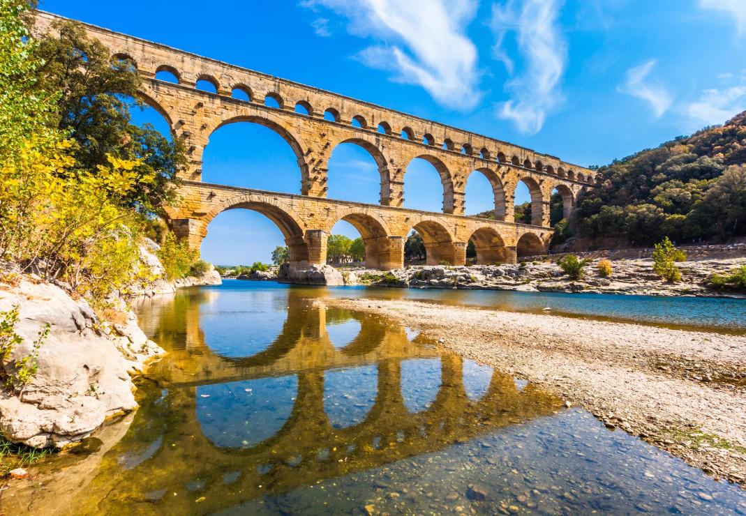 Puzzle Pont du Gard, Franciaország - római kori vízvezeték 