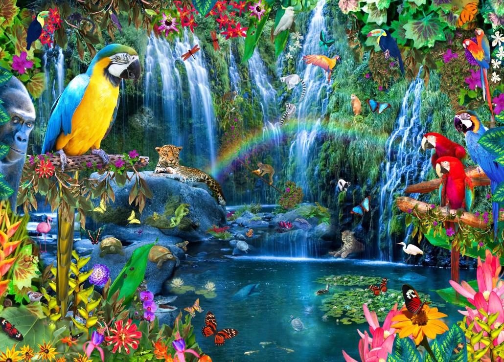 Puzzle Tropici dei pappagalli 1500
