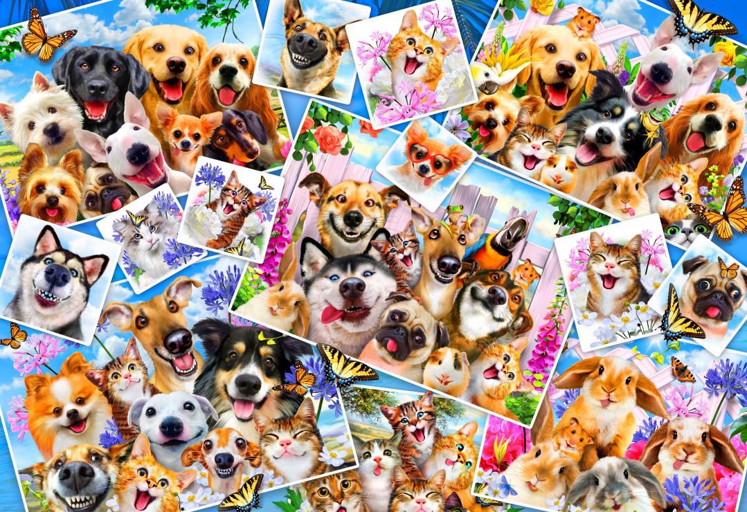 Puzzle Collage de mascotas para selfies