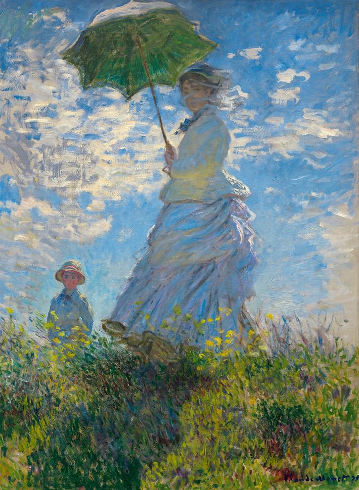 Puzzle Claude Monet - Žena sa suncobranom