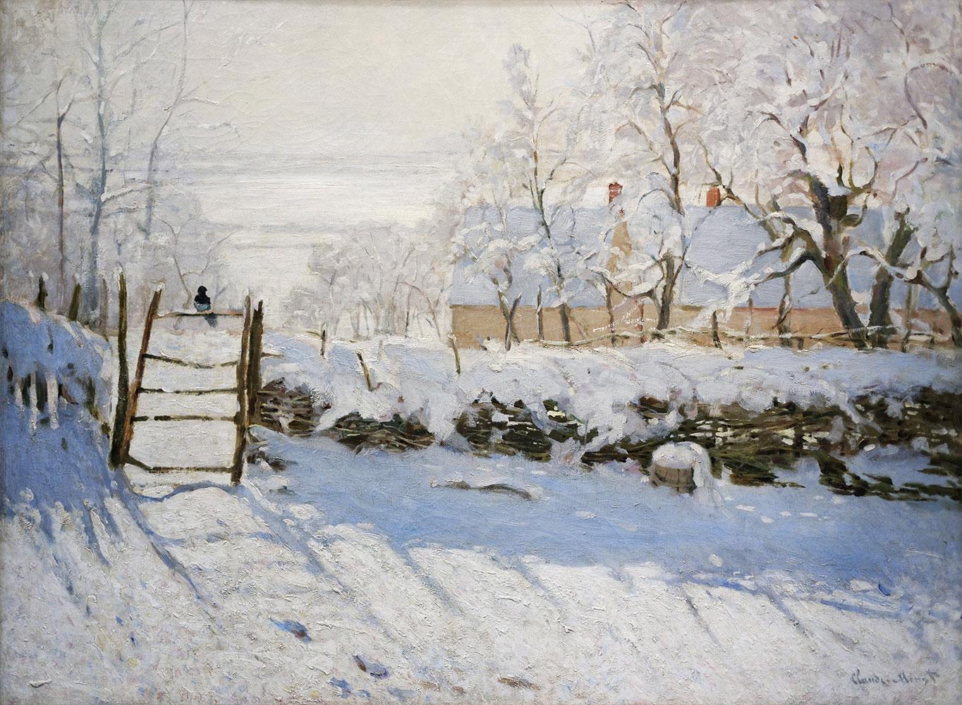 Puzzle Claude Monet - De ekster, 1868-1869 - 4000