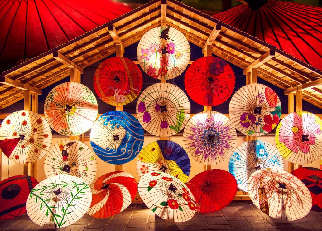 Puzzle Japán esernyők