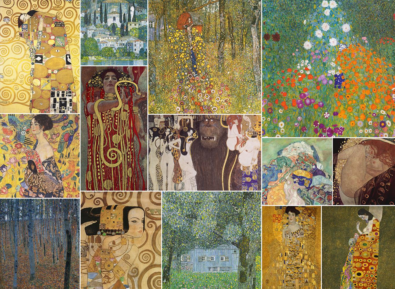 Puzzle Gustav Klimt - Kolaż