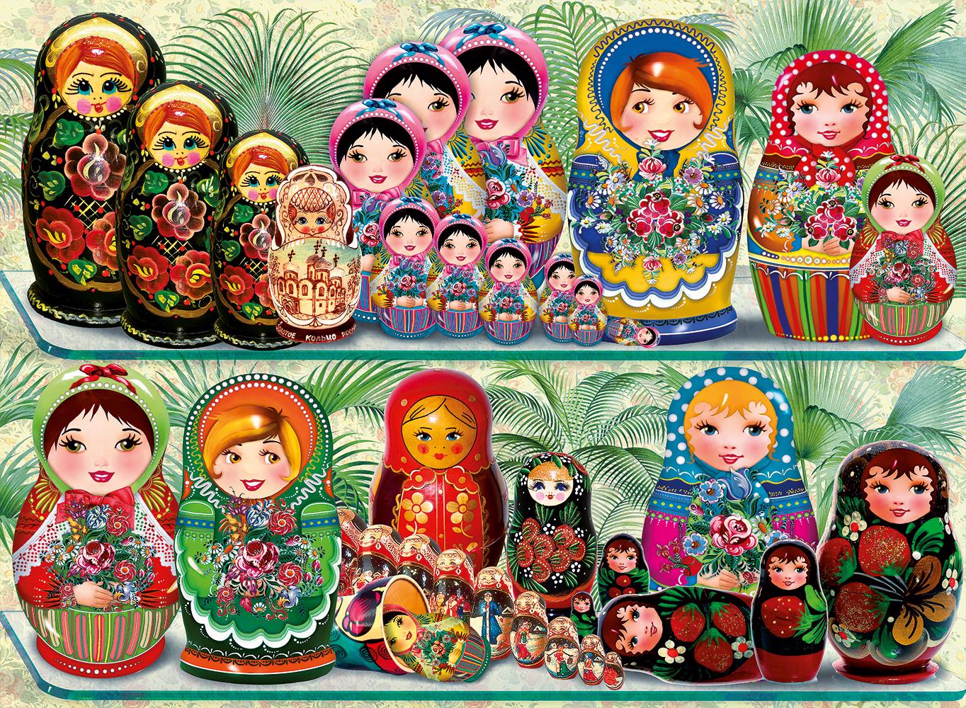 Puzzle Matryoshka dukker