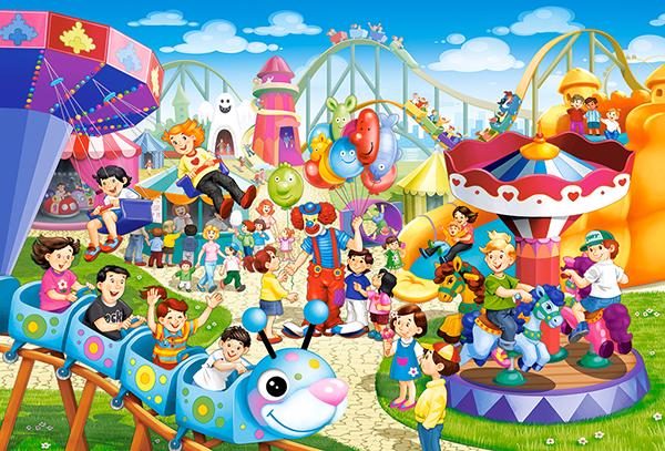 Puzzle Parc d'attractions 40 maxi