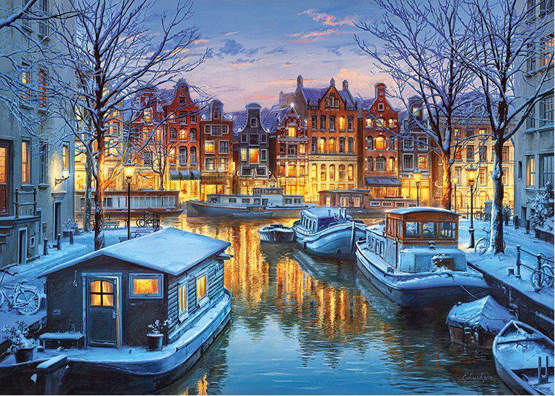 Puzzle Amsterdam di notte