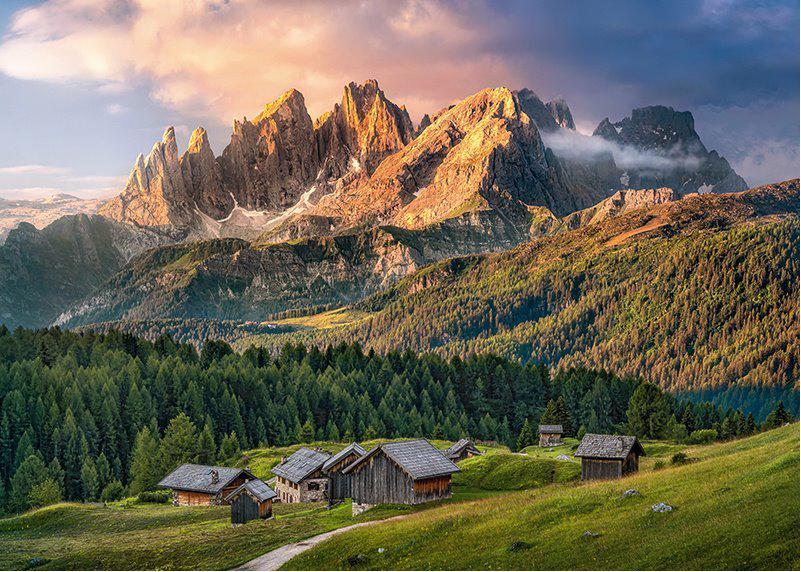 Puzzle Mountain Scenary in the Dolomites