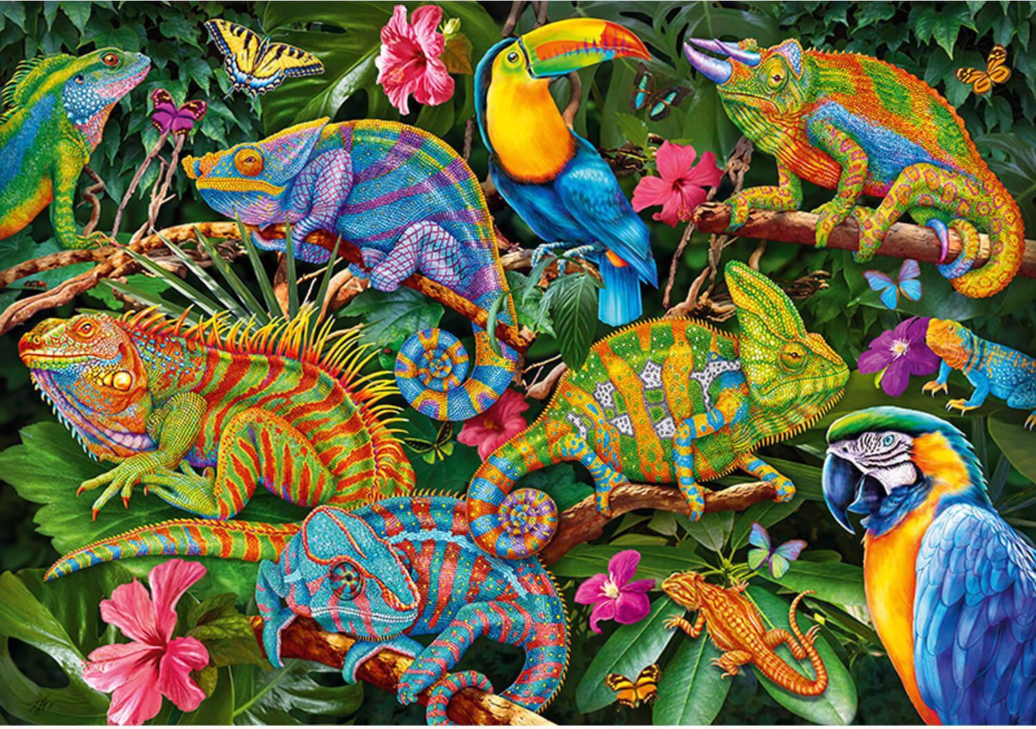 Puzzle Niesamowite kameleony