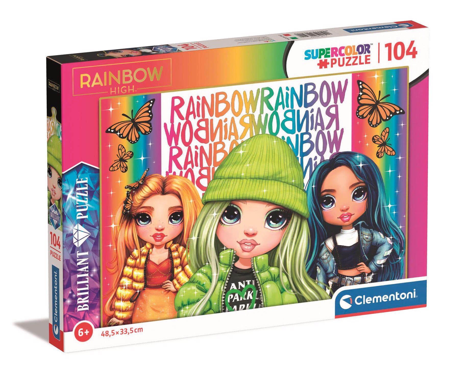 Brilliant Rainbow High: Poppy, Jade a Skyler 104 dielikov