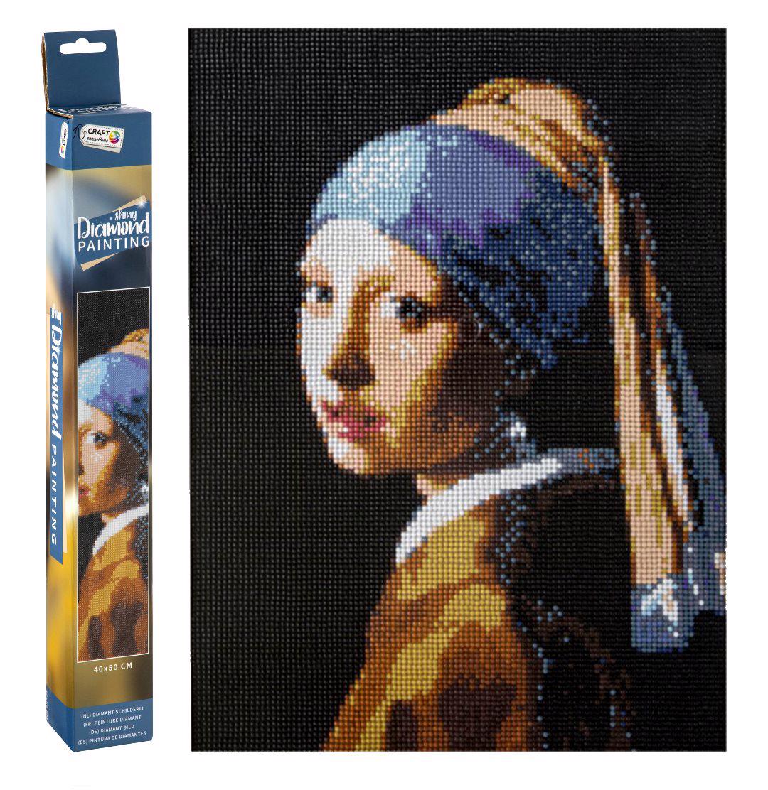 Puzzle Diamentowe malowanie Dievča s perlou 40x50cm